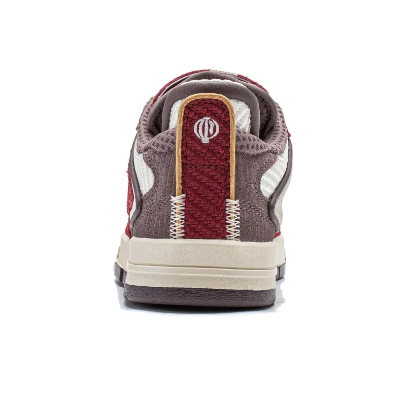 LINING Wei Wu PRO Skateboard Shoes Women's Low Top Cream White/Maroon-5