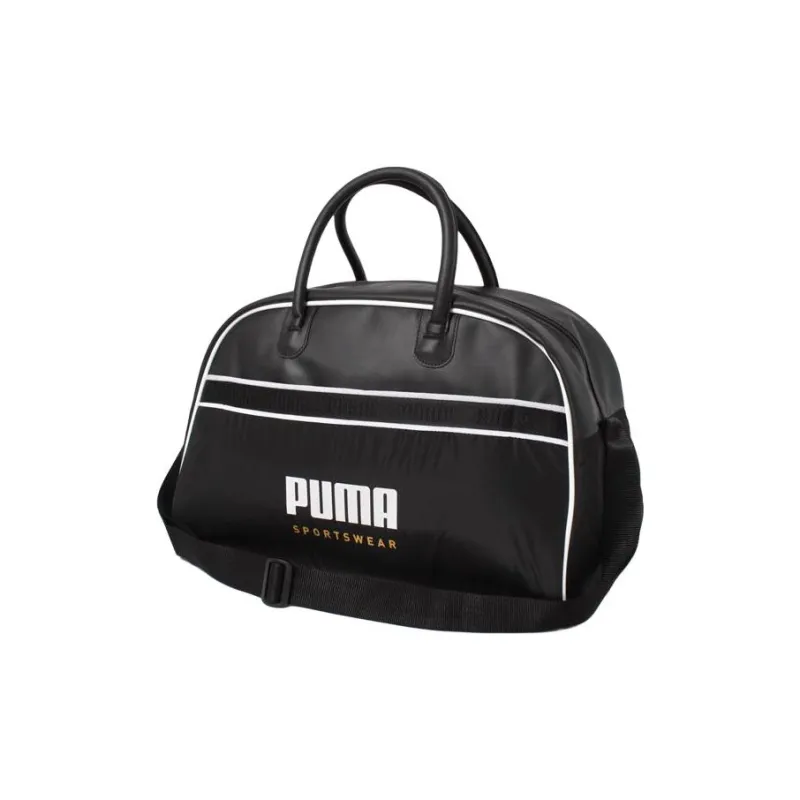 PUMA Artificial Leather Gym Bags Handbags Regular Unisex Black-2