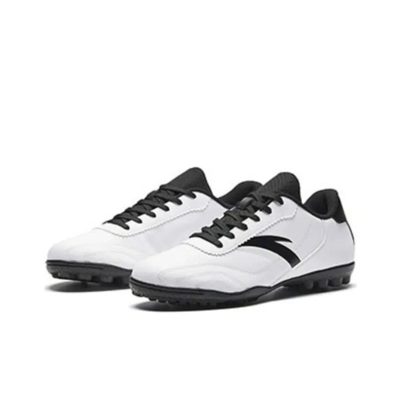Anta TF Rubber Broken Studs Artificial Ground Slip Resistant Soccer Shoes Men's White Black-1