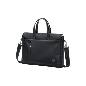 POLO Synthetic Leather Crossbody Bag Briefcases Large Size Men's Black/Gray