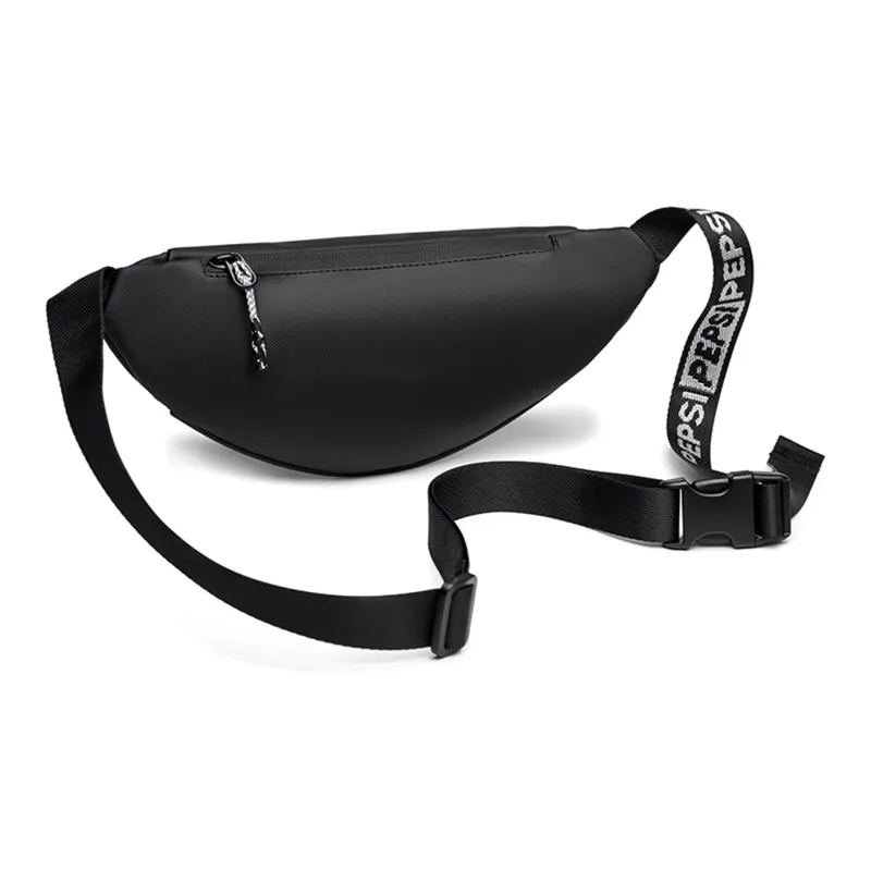 Pepsi Membrana Dermalis Fanny Pack Sling Bag Shoulder Bag Crossbody Bag Small Size Unisex Black/Jasper-2