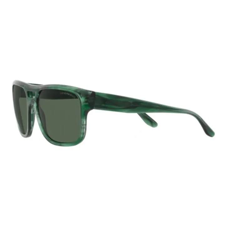 EMPORIO ARMANI Plastic Aviator Sunglasses Men's Green-5