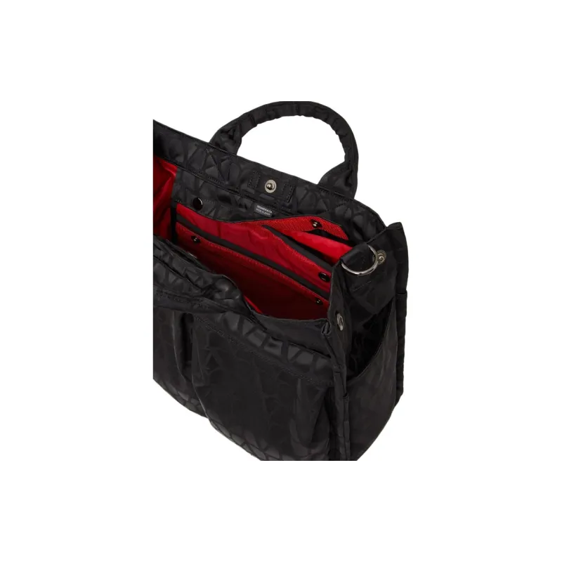Valentino PORTER Nylon Tote Bag Shopping Bag Shoulder Bag Crossbody Bag Handbag Men's Black-5