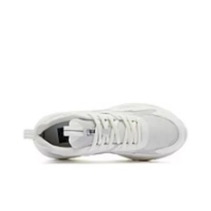 QIAODAN Anti Slip Wear Resistant Breathable Lightweight Height Increasing Low Top Casual Shoes Men's White Gray-3