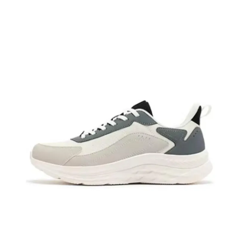 361° Cushioning Wear-Resistant Low-Top Running Shoes Men's Feather White Float Stone-0