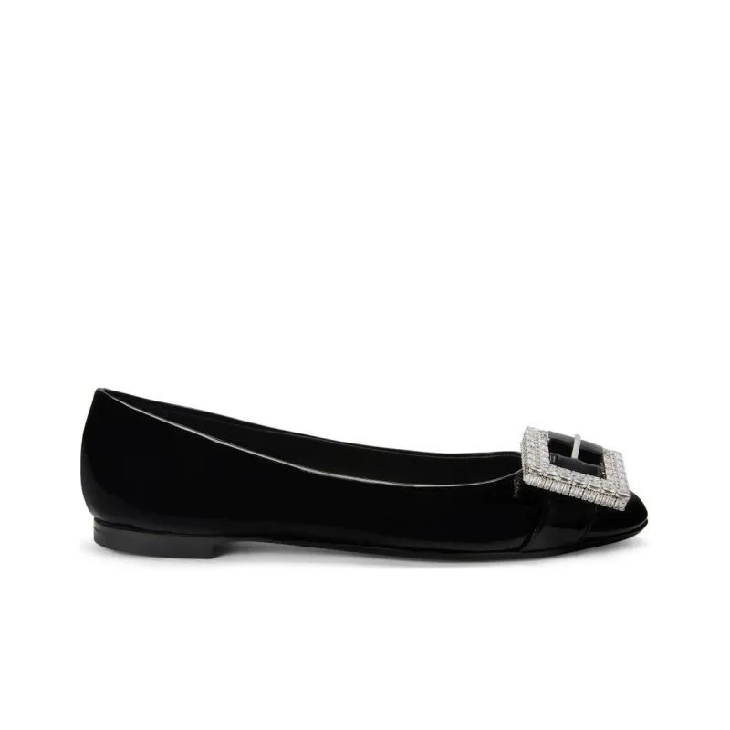 Giuseppe Zanotti Buckle detail Leather Balarina Shoes Women's-1