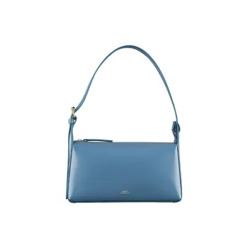 A.P.C Cow Leather Baguette Bag One Shoulder Handbag Women's Ocean Blue