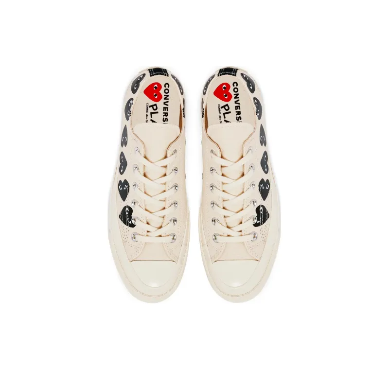 Chuck 70 Comme Des Garçons Play X Converse Low 'Multi Heart Milk Black'-2