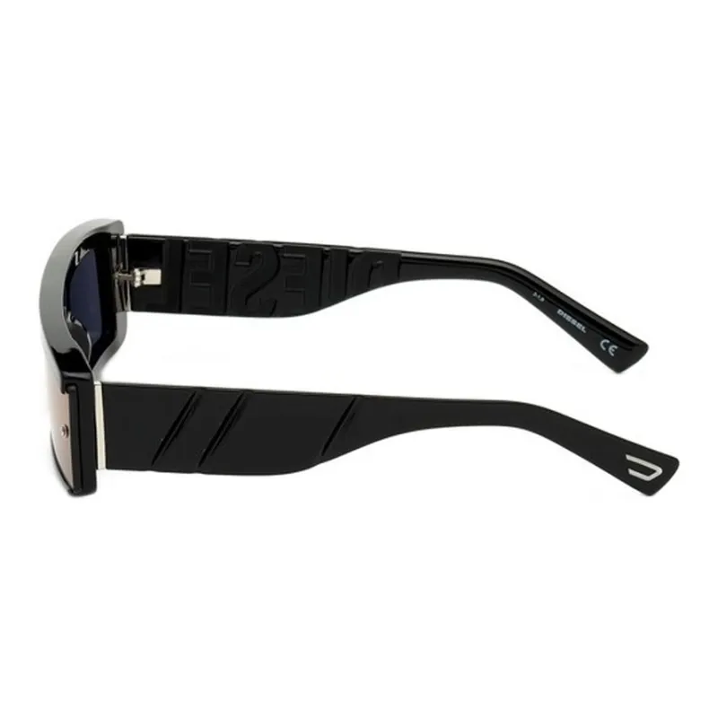 DIESEL Acetate Irregular Shape Sunglasses Men's Black-2