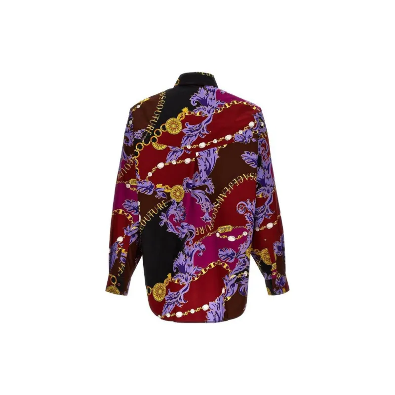 VERSACE Jeans Couture Chain Couture print Cotton Shirt-1