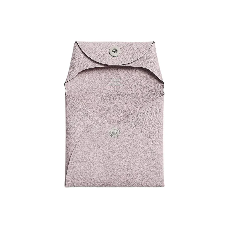 HERMES Bastia Mysore Goat Skin Wallet Women's 09 Mauve Pale Light Purple-1