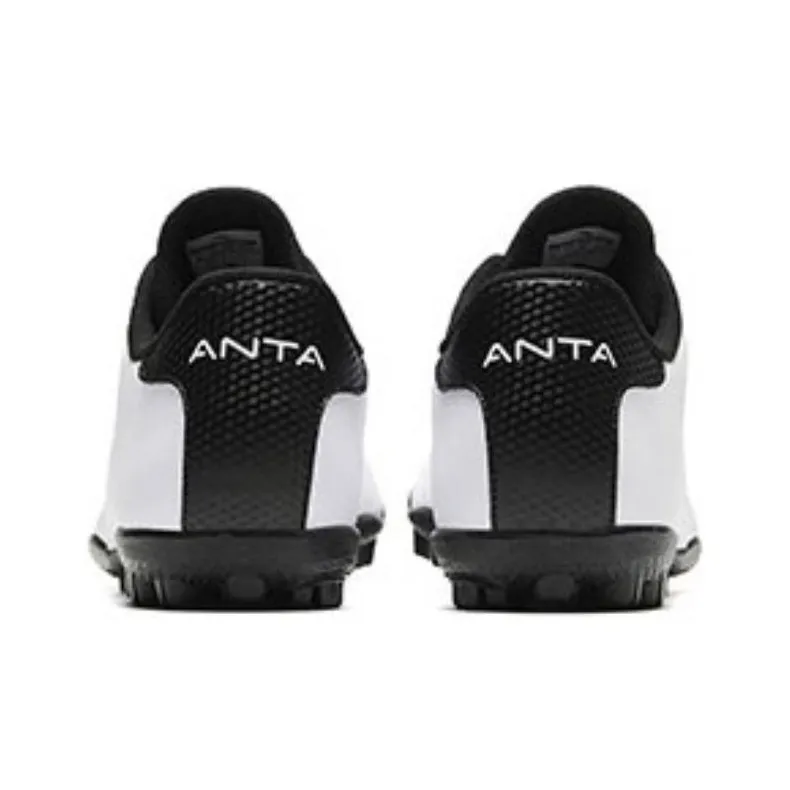 Anta TF Rubber Broken Studs Artificial Ground Slip Resistant Soccer Shoes Men's White Black-3