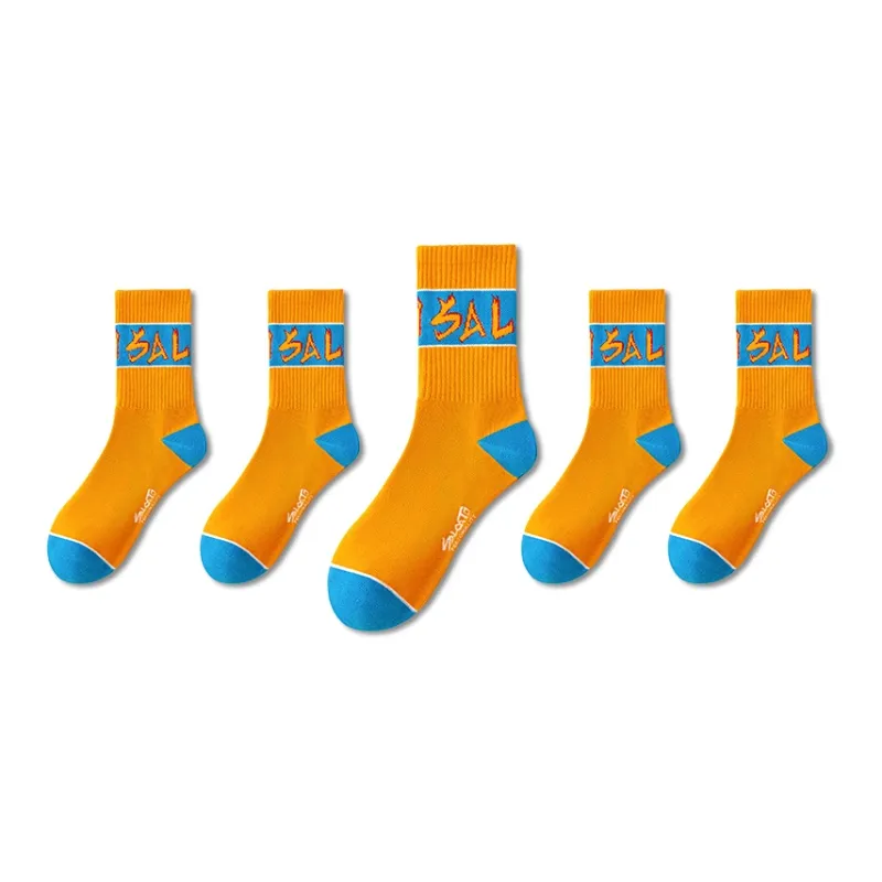 LUOLIAN Mid Calf Socks Unisex 5 Pack-42