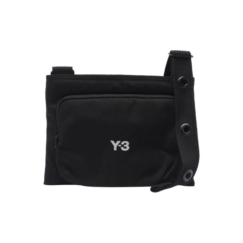 Y-3 Sacoche Logo-embroidered Messenger Bag-0