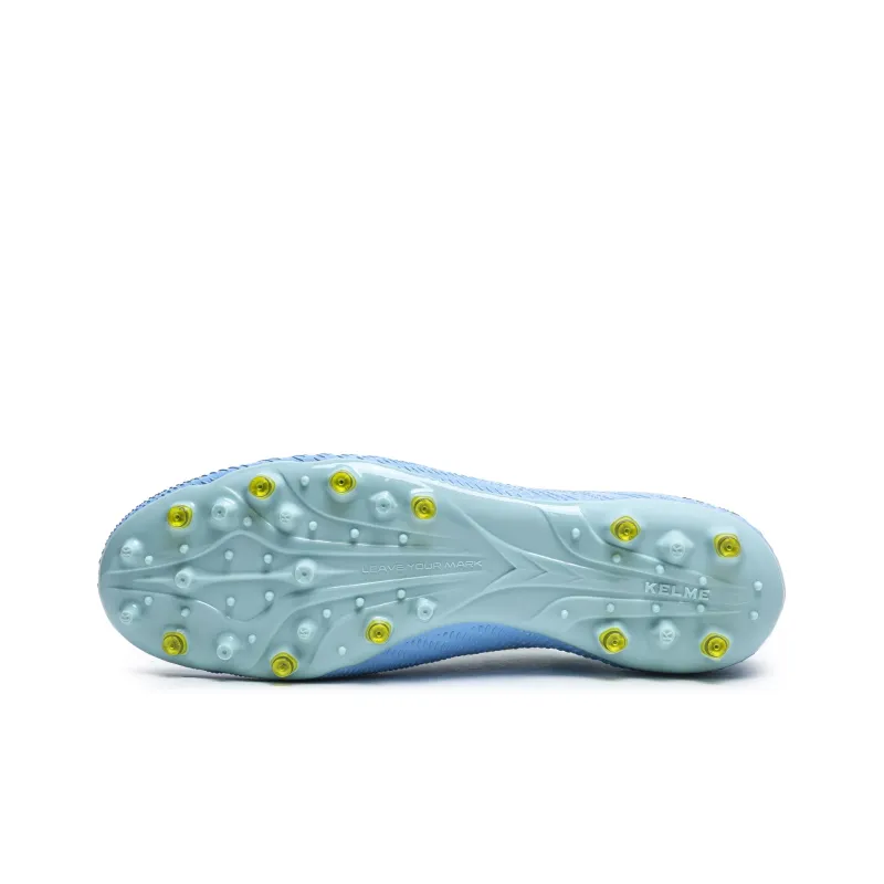 KELME Lightning 2.5 MG Rubber Short Studs Cushioned Slip Resistant Abrasion Resistant Soccer Shoes Unisex Light Blue-4
