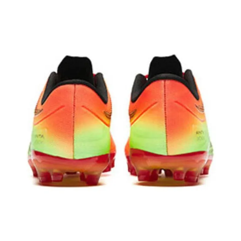 Anta MG Slip Resistant Soccer Shoes Men's Fluorescent Laser Red-3