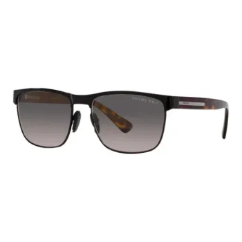 PRADA Metal Acetyl Rectangular Sunglasses Men's Tortoiseshell