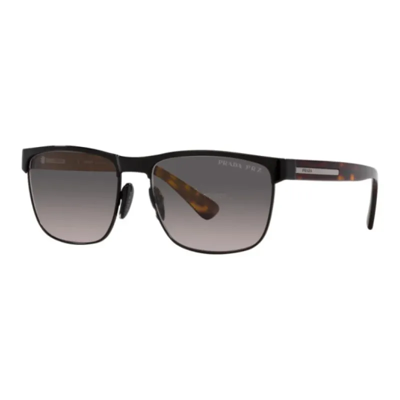 PRADA Metal Acetyl Rectangular Sunglasses Men's Tortoiseshell-0