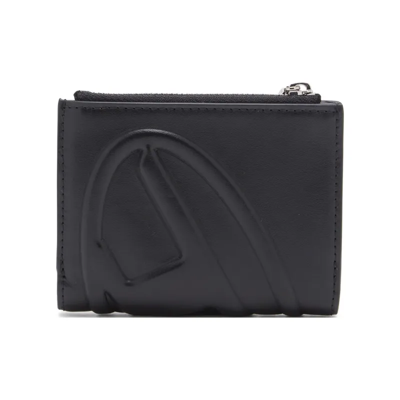DIESEL Cow Leather Wallet Small Size Women's Black-1