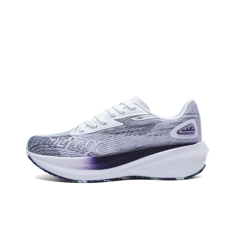 LPMX Breathable Low Top Running Shoes Women's White Purple-0