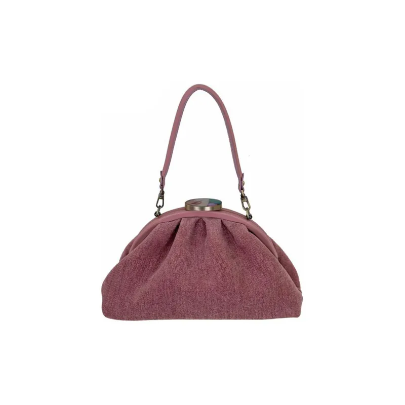 COIN QIAN Nylon Fabric Crossbody Bag Shoulder Bag Small Size Women's Pink-0