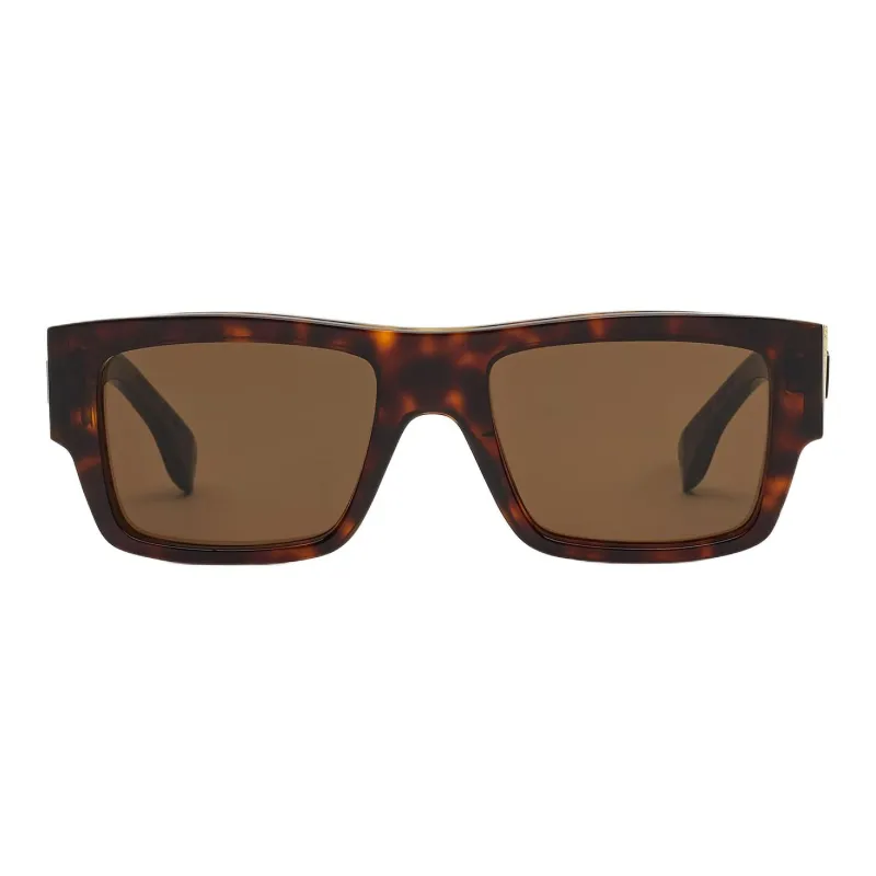 FENDI Acetate Rectangular Sunglasses Unisex Tortoiseshell-1
