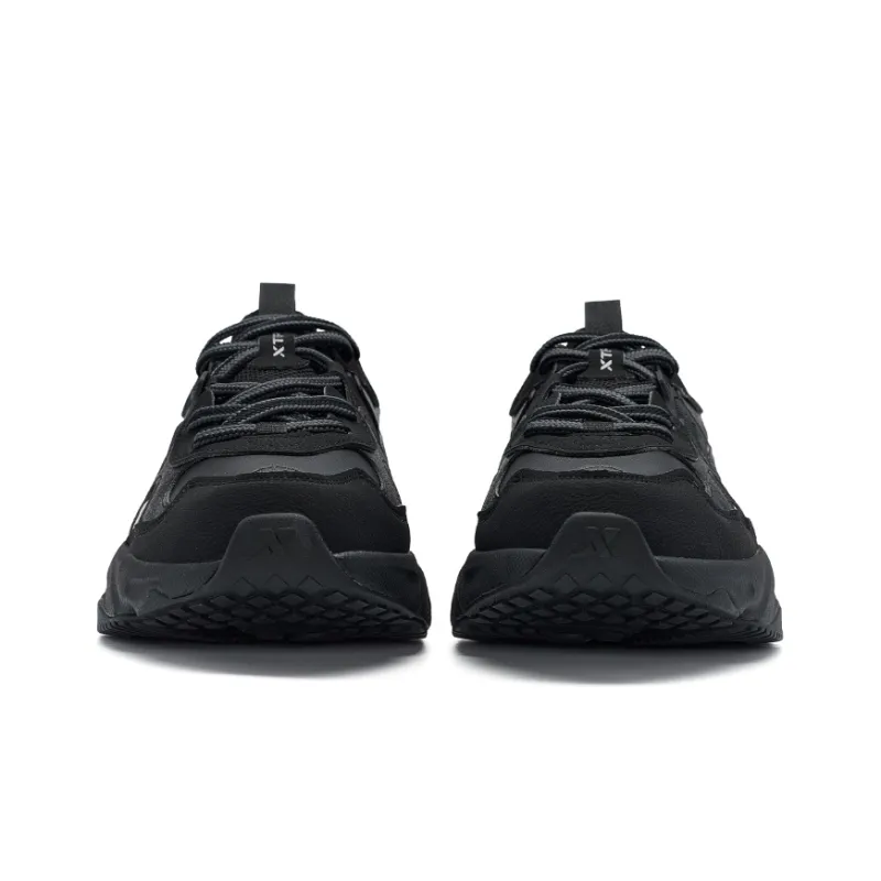 XTEP New Year Collection Slip Resistant Low Top Casual Shoes Men's Black-5