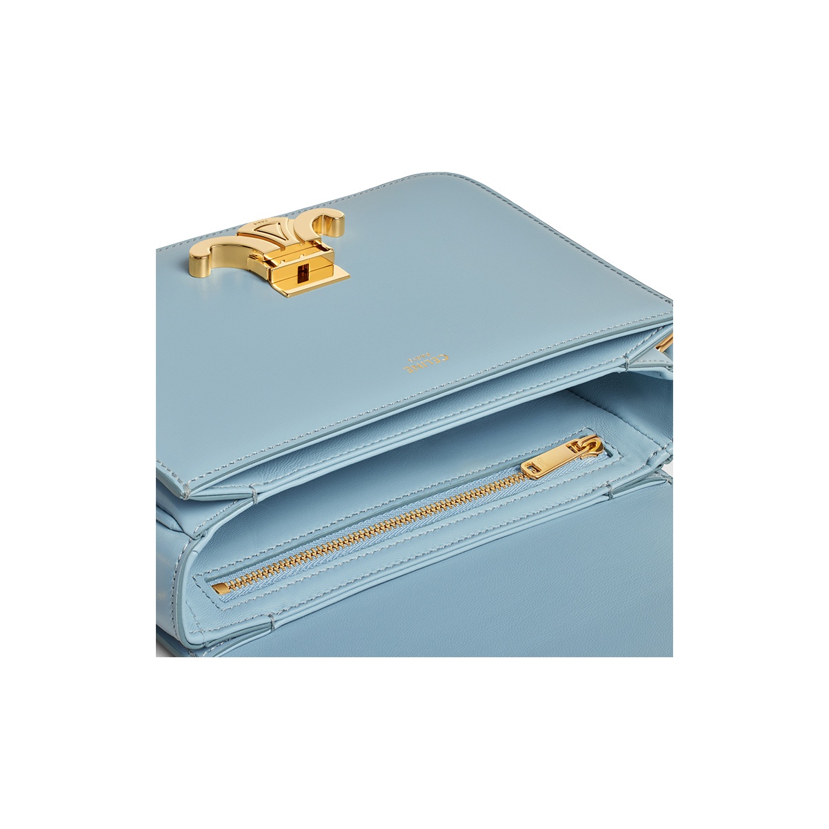 【CELINE】正規品☆かわいい☆水色ショルダー CROSSBODY BAGS CELINE Triomphe Crossbody Bags - POIZON
