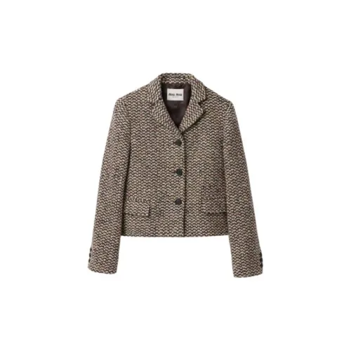 MIU MIU Jackets Coats Women's Gray