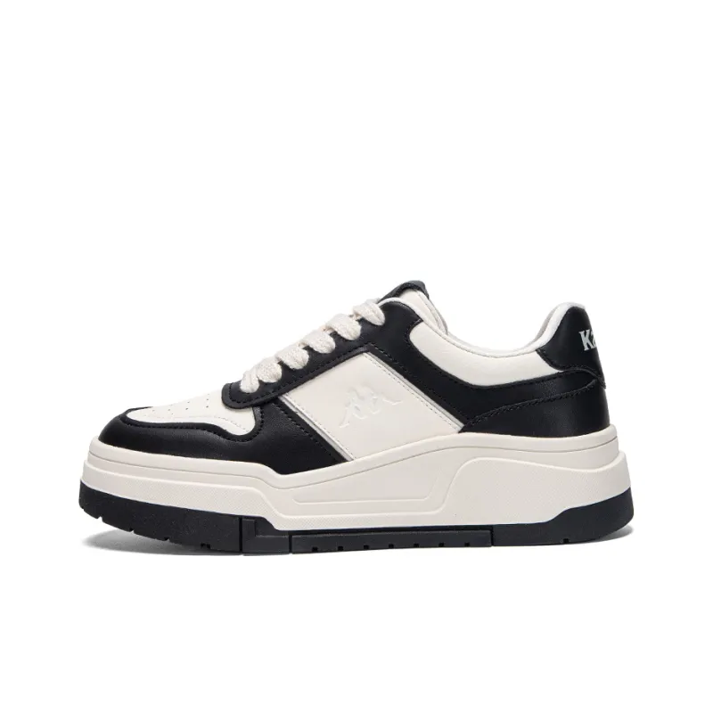 Kappa Anti Slip Wear Resistant Low Top Skateboard Shoes Women's White Black-0