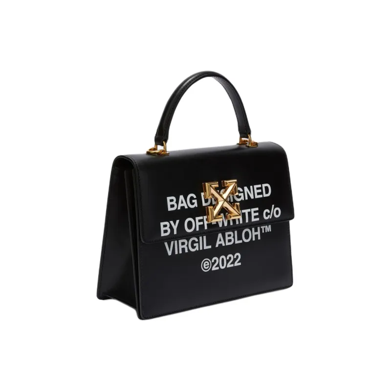 OFF WHITE Calfskin Shoulder Bag, Crossbody Bag, Handbag Women's Black-1