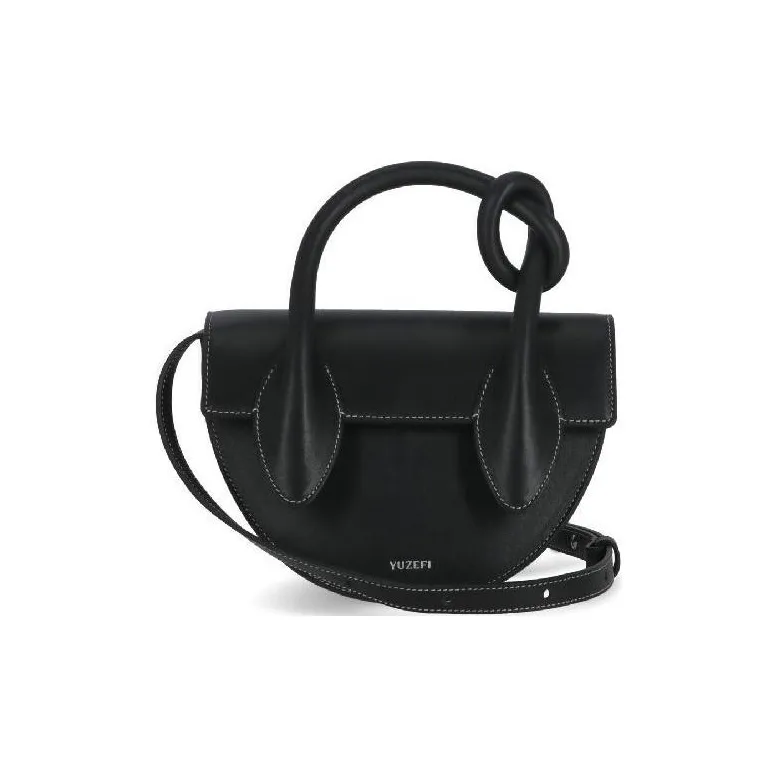 YUZEFI Pretzel Knotted Tote Bag-3