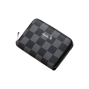 AUGTARLION PVC Document Card Holder, Wallet Unisex Gray