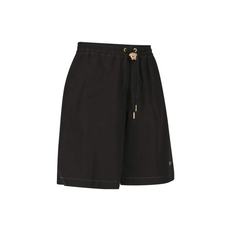 VERSACE La Colonna Embroidered Track Shorts-2