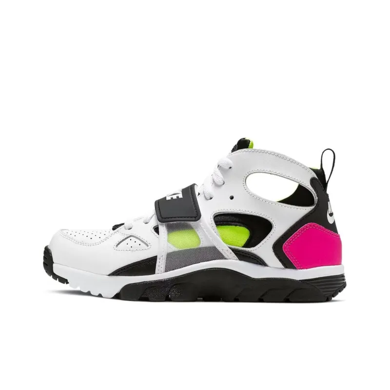 Nike Air Trainer Huarache White Laser Fuchsia Volt Black GS-0
