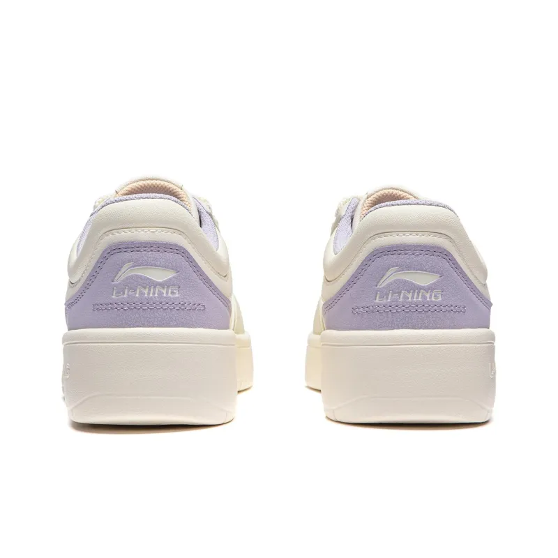 LiNing Line 2.0 At The Beginning V2 Anti Slip Wear Resistant Low Top Skateboard Shoes Women's White Green-5