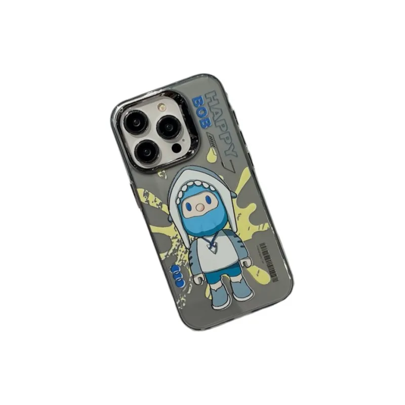 Dis Cat TPU Material Oil Painting Machine Made Bear Phone Cases Compatible With IPhone 12/13/14/15/Pro/Mac-2