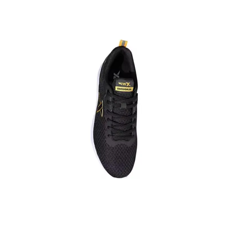 XTEP Feather Cushioning, Wear Resistant Low Top Running Shoes Men's Black Gold-2