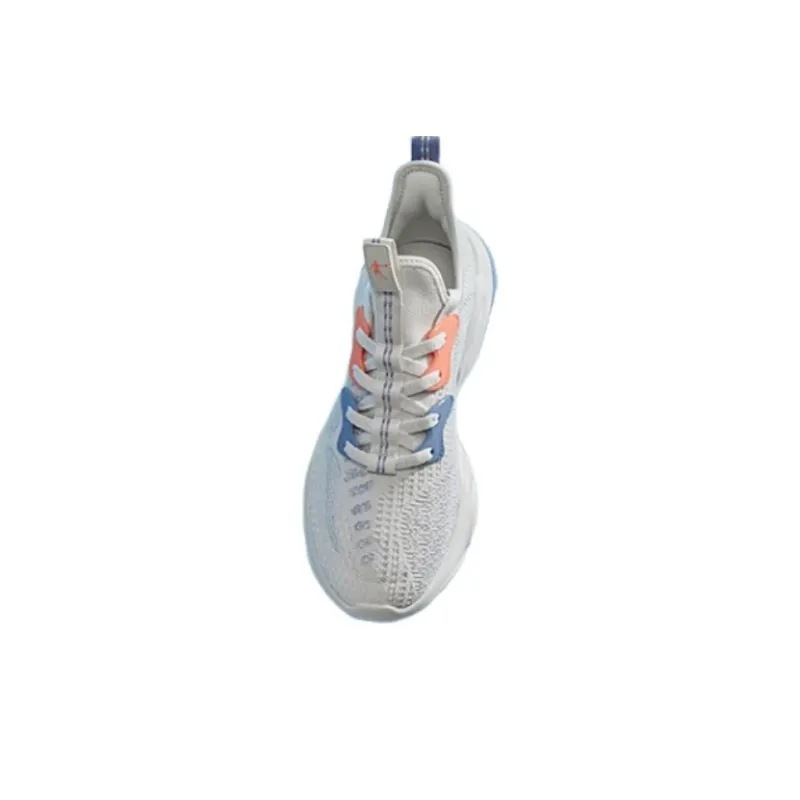 QIAODAN Durable Breathable Low Top Running Shoes Men's White Orange-2