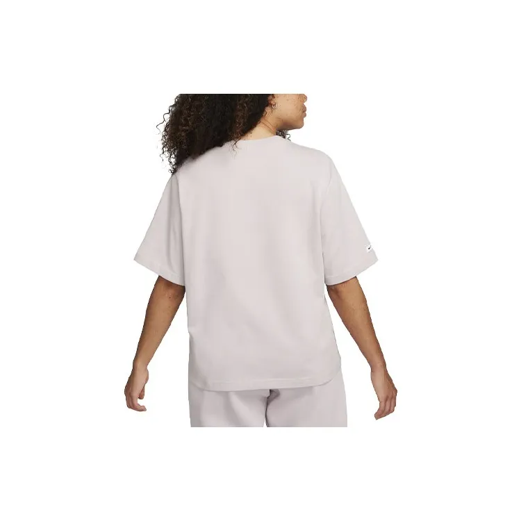 Nike Sportswear Classics Drop Shoulder Sleeve T Shirt Women's Platinum Purple-1