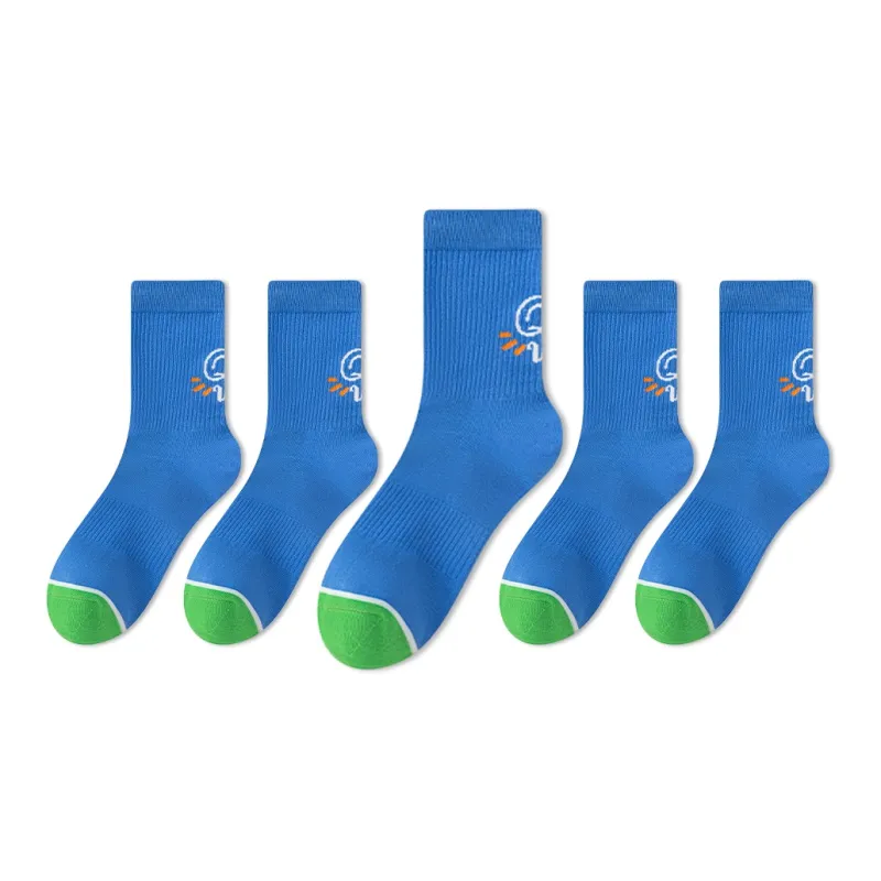 SALOATO Knee High Socks Unisex 5 Pack-32