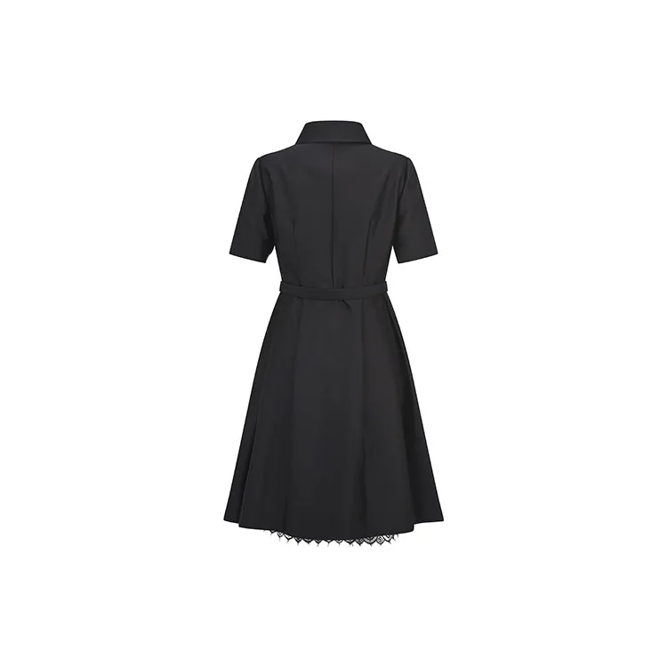 RARE Short Sleeved Dresses Women's Black-2