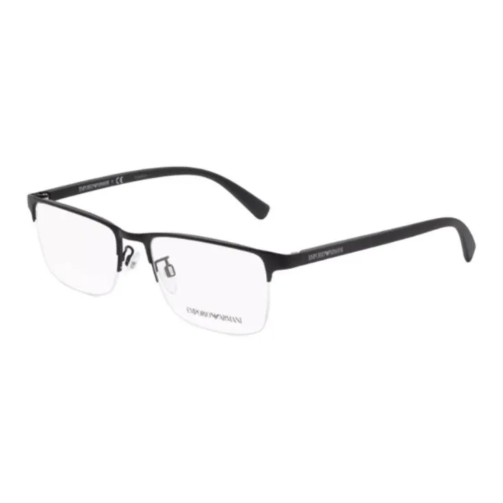 EMPORIO ARMANI Alloy Irregular Shape Eyeglass Frames Men's Black-2