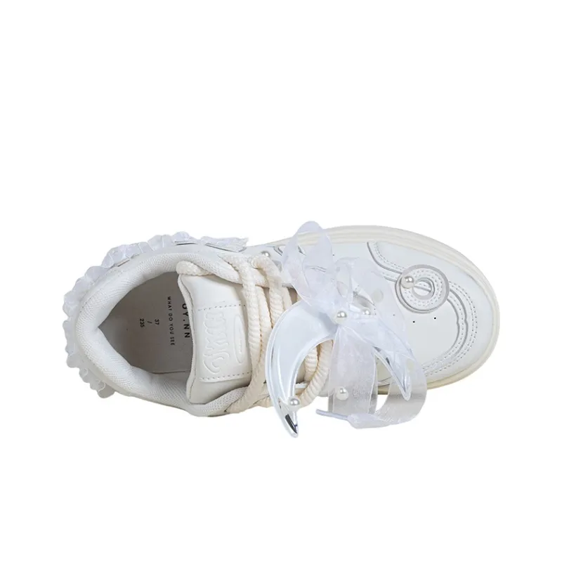 OYNN Young Baby Series Skateboard Shoes Women's Low Top Beige-4