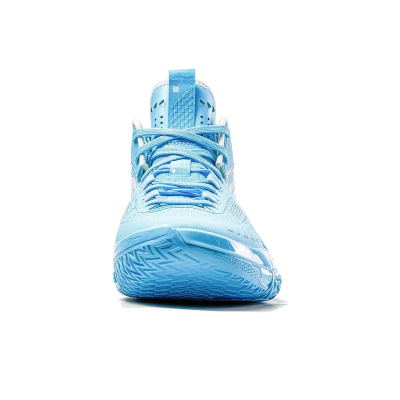LiNing Shudder Cushioning Slip Resistant Lightweight Rebound High Top Basketball Shoes Men's Blue White-3