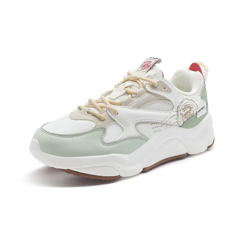 XTEP Casual Shoes Women's Low Top Sail White/Cream Green/Mountain Green-1