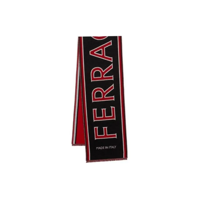 Ferragamo Logo knitted Wool Scarf-0