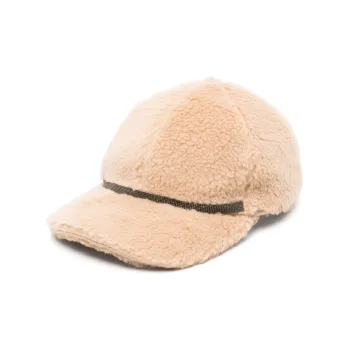Brunello Cucinelli Virgin Wool Polyamide Cashmere Acetate Silk Baseball Caps Women's White