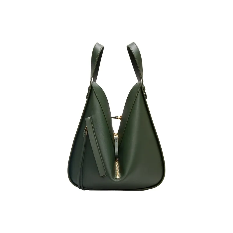 LOEWE Hammock Calfskin Hammock Bag, Shoulder Bag, Crossbody Bag, Handbag Trumpets Women's Dark Green-4
