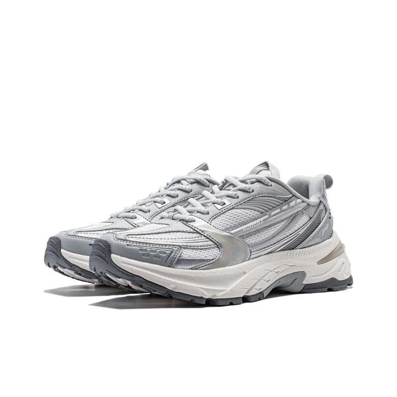 LiNing Aurora 2K V2 Cushioning Anti Slip And Wear Resistant Support Low Top Casual Shoes Women's Silver White-2